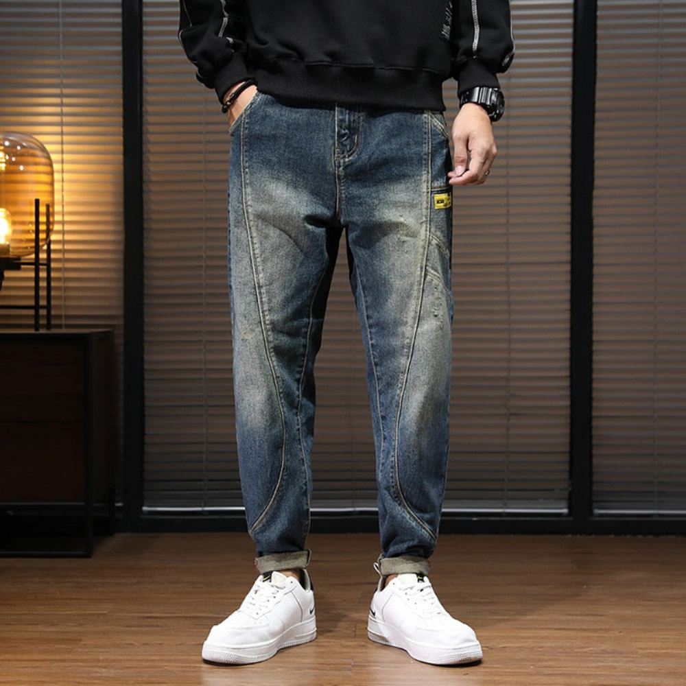 Luźne Dżinsy Streetwear Casual