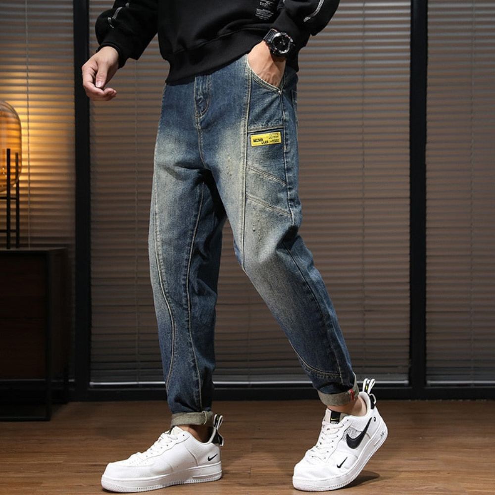 Luźne Dżinsy Streetwear Casual