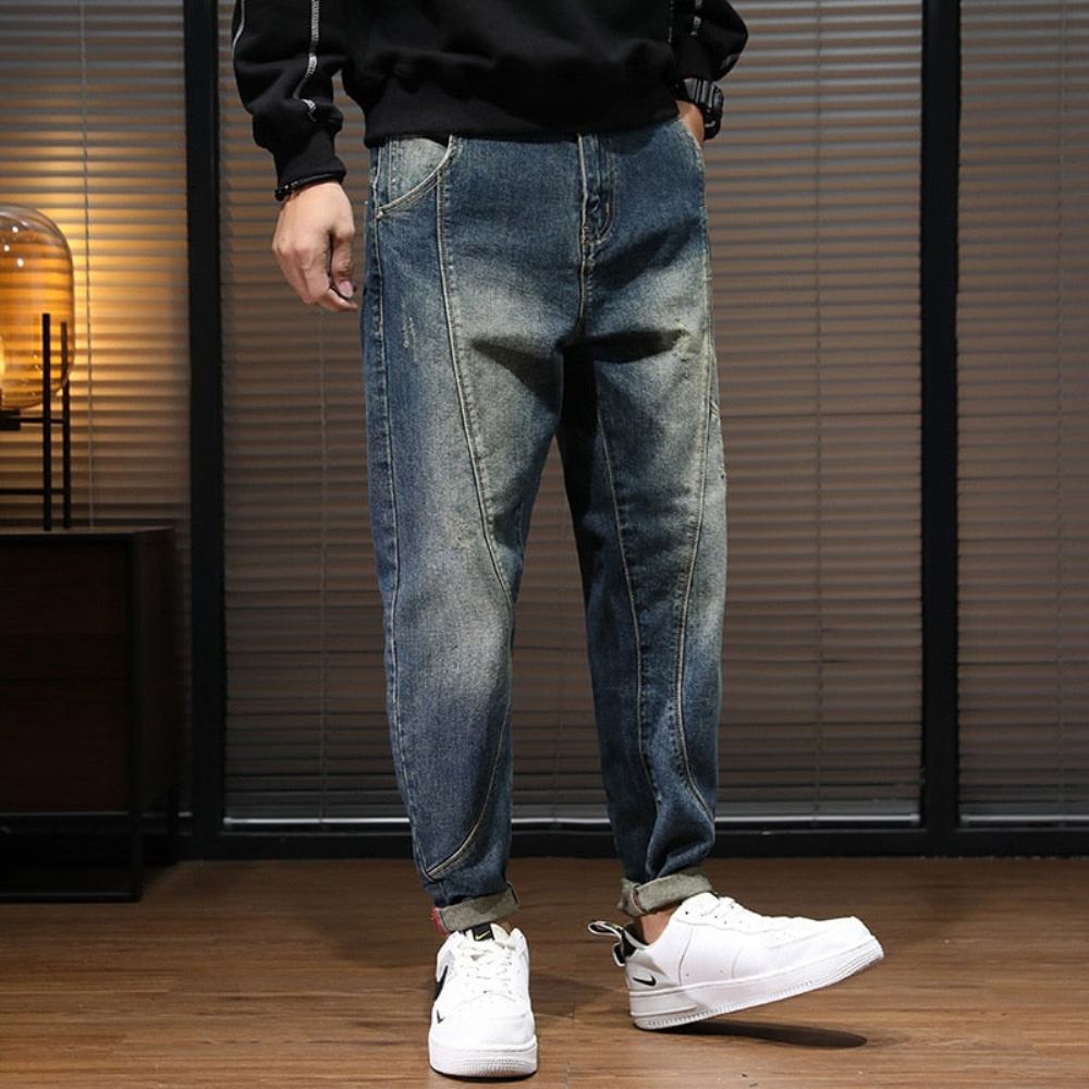 Luźne Dżinsy Streetwear Casual