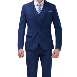 -luksusowy Garnitur 3-częściowy Slim Fit (kurtka + Kamizelka + Spodnie)