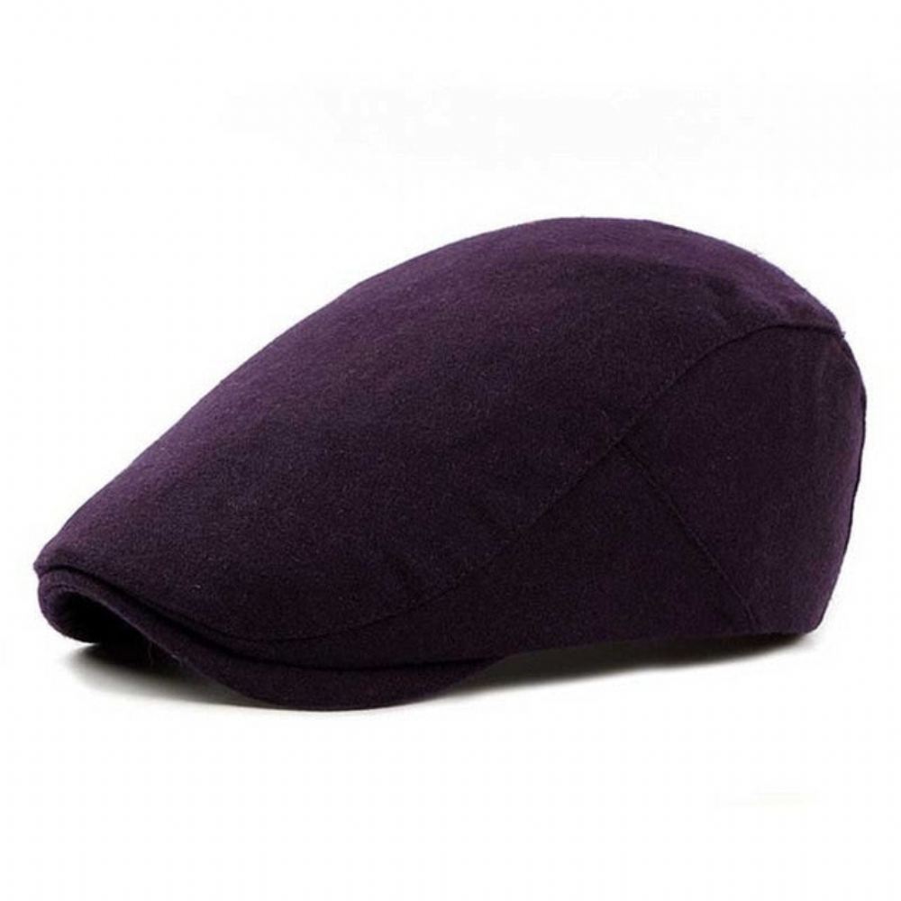 Zimowy Wełniany Beret W Stylu Brytyjskim