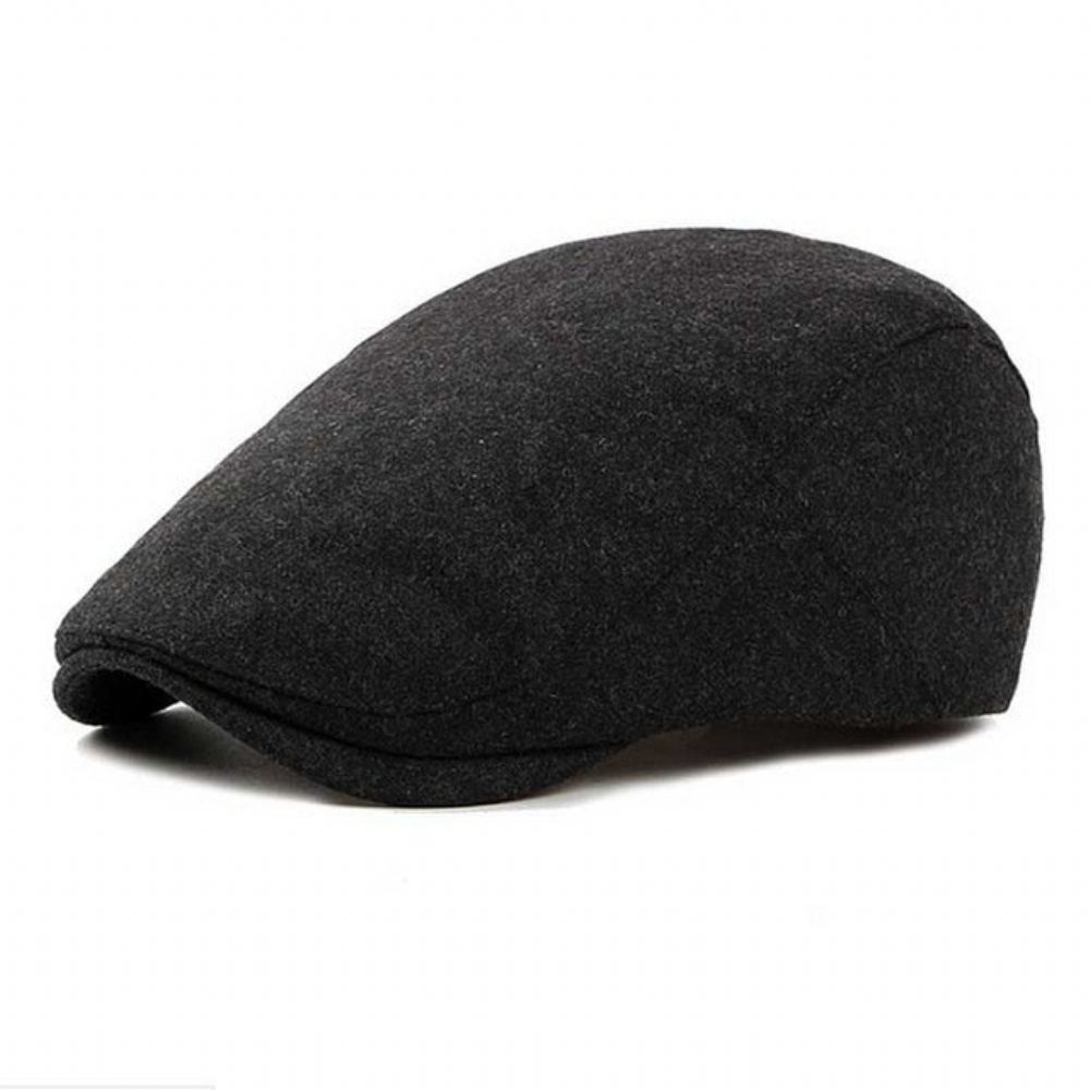 Zimowy Wełniany Beret W Stylu Brytyjskim