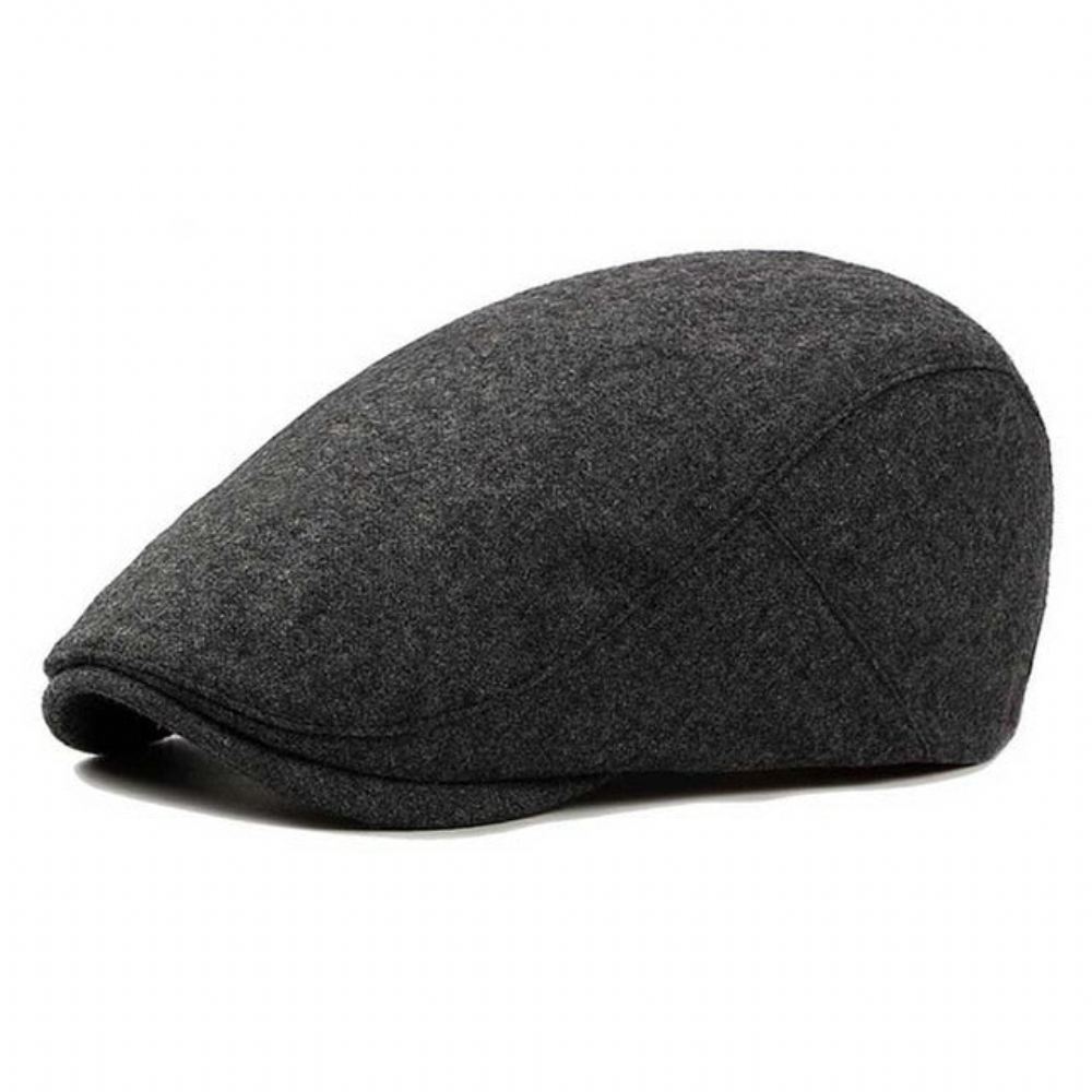 Zimowy Wełniany Beret W Stylu Brytyjskim