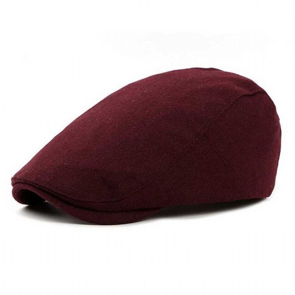 Zimowy Wełniany Beret W Stylu Brytyjskim