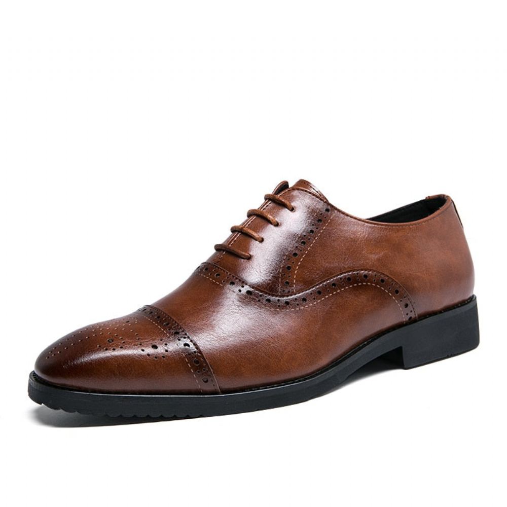 Całe Cięcie Fashion Pointed Toe Business Dress Shoes