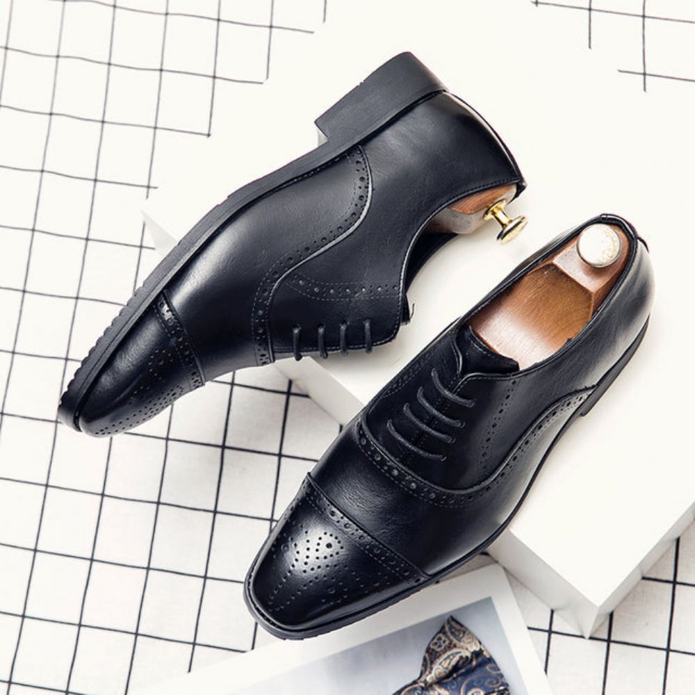 Całe Cięcie Fashion Pointed Toe Business Dress Shoes