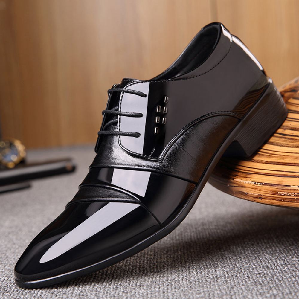 Formalne Skórzane Włoskie Buty Oxford