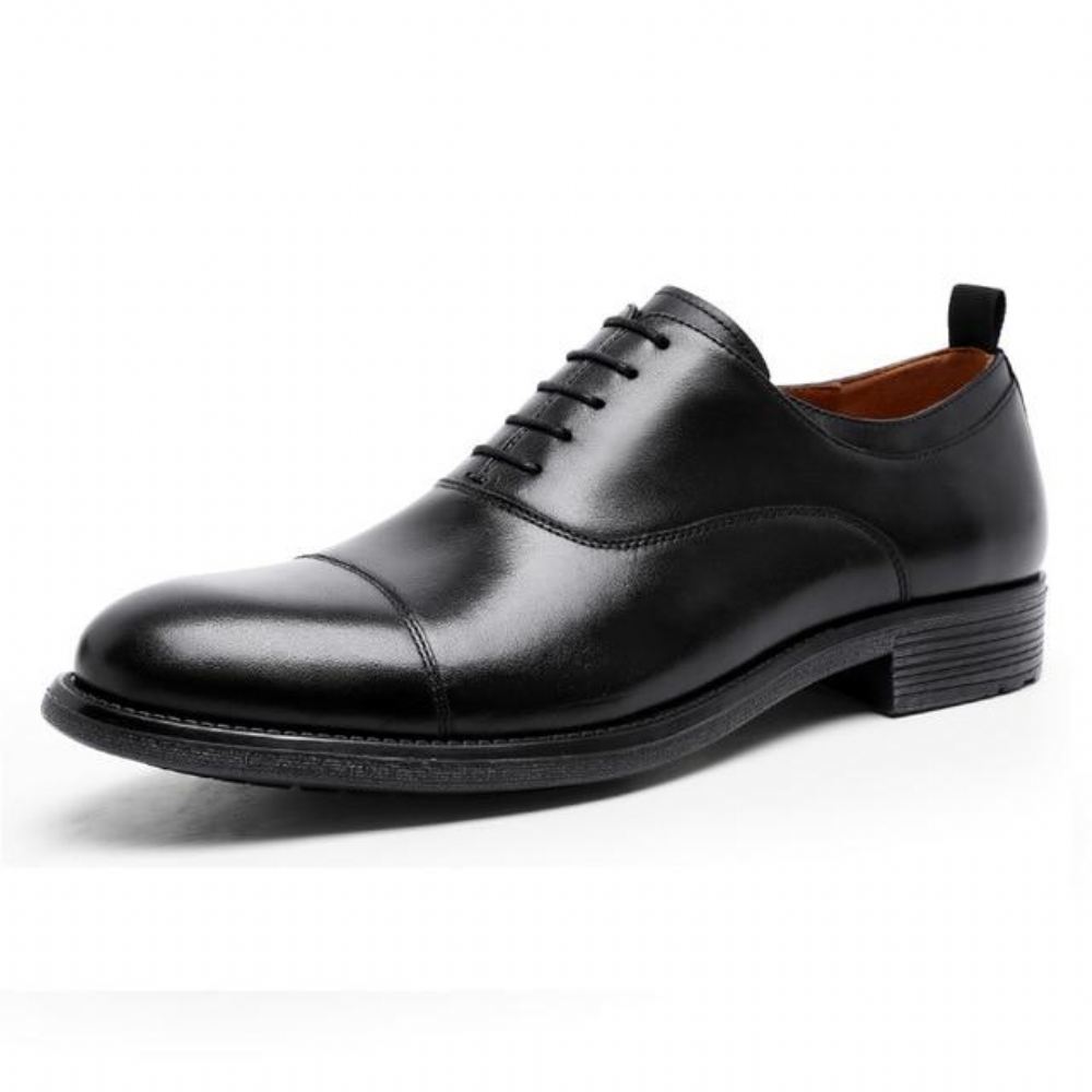 Gentleman Retro Lakierowana Skóra Oxford Męskie