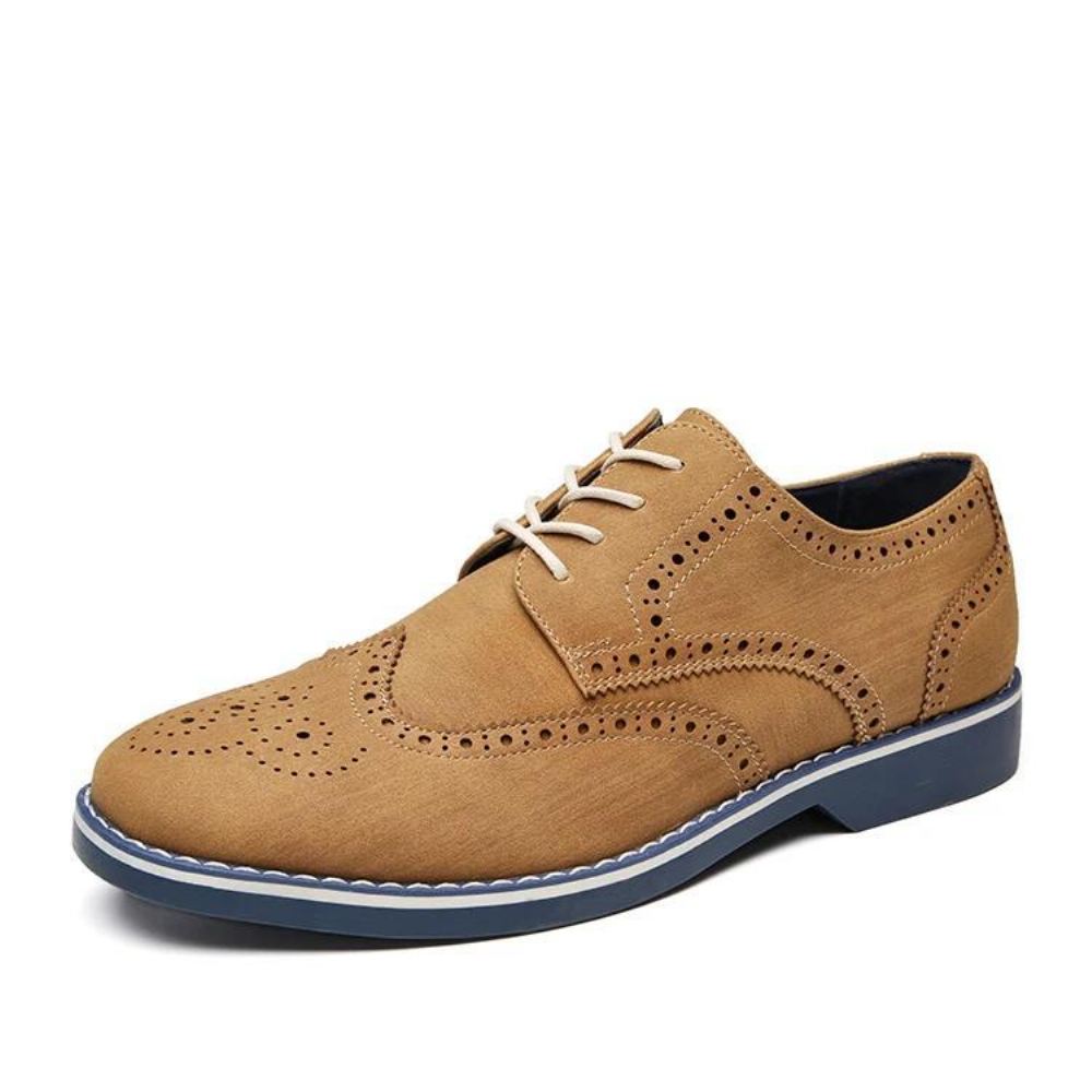 Zamszowe Buty W Stylu Brogue