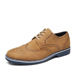 Zamszowe Buty W Stylu Brogue