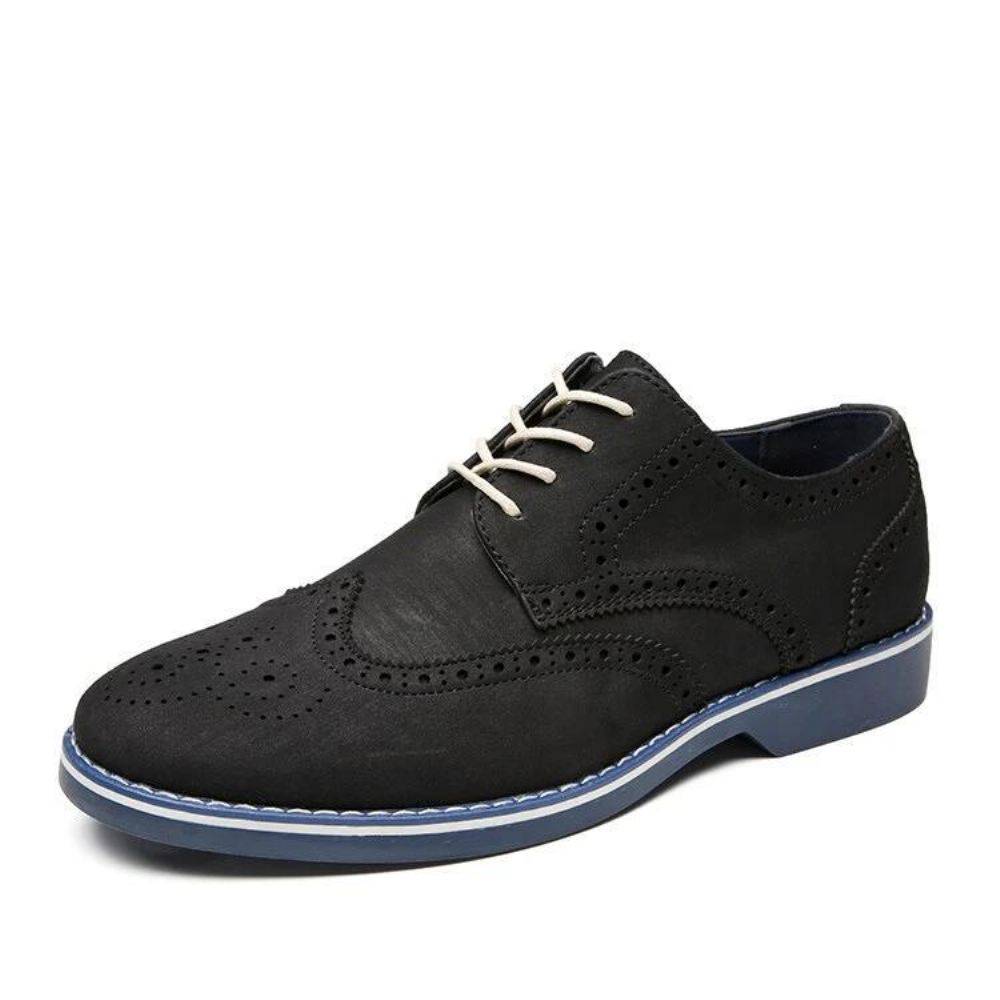 Zamszowe Buty W Stylu Brogue