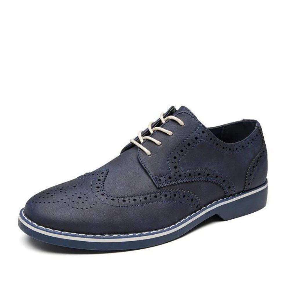 Zamszowe Buty W Stylu Brogue