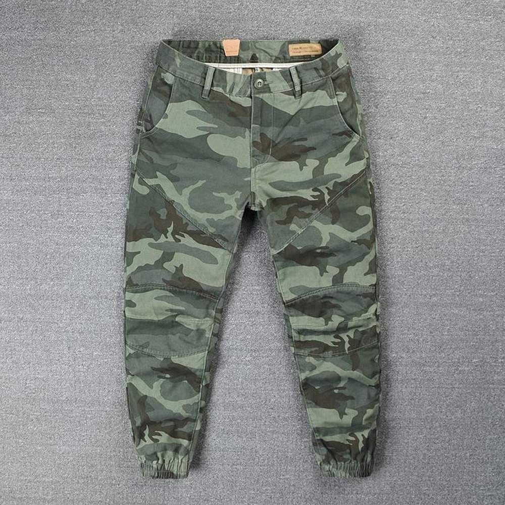 Streetwear Jogger 100% Bawełniane Spodnie Kamuflażowe